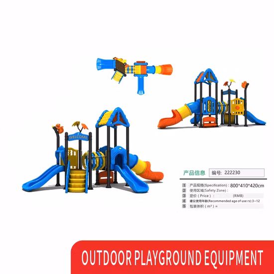 Glissières extérieures d'équipement de terrain de jeu d'aire de jeux d'enfants avec l'ensemble d'oscillation