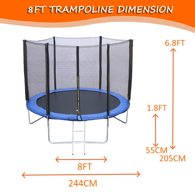 Funjump Fancy Garden Square Kids 8FT Trampoline Bed Trampoline