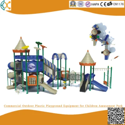 Équipement en plastique extérieur commercial de terrain de jeu pour le parc d'attractions d'enfants